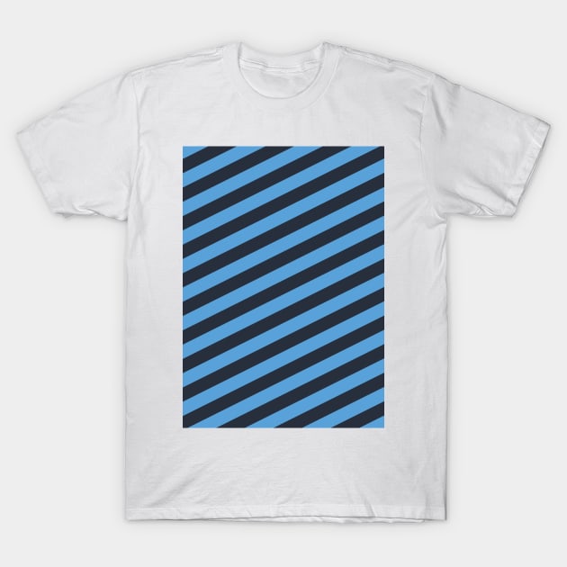 Manchester City Sky Blue and Navy Angled Stripes T-Shirt by Culture-Factory